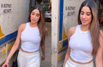 Janhvi Kapoor looks stunning in white pants and crop top, Watch